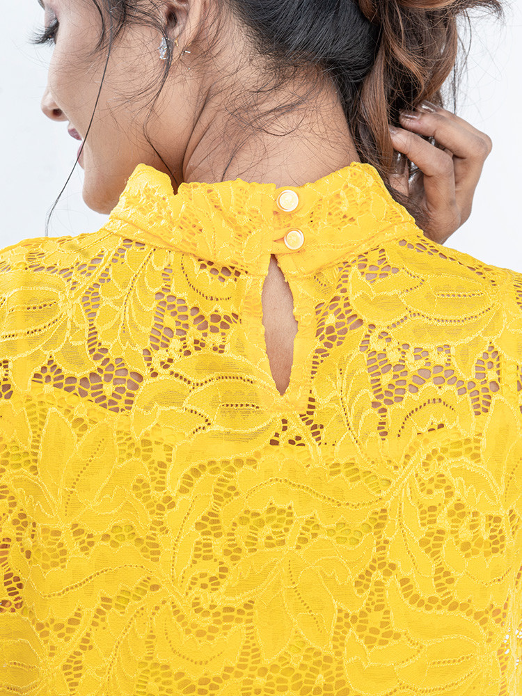 Yellow Lace Top
